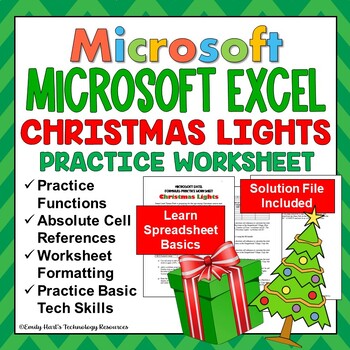 Preview of MICROSOFT EXCEL: Christmas Spreadsheet Using 3D and Absolute Cell References