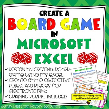 Preview of MICROSOFT EXCEL: GAME BOARD PROJECT // Design a Digital Game Board in MS EXCEL