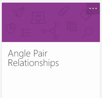 Preview of MICROSOFT FORMS - DIGITAL - Angle Pair Relationships