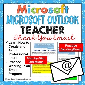 Preview of MICROSOFT OUTLOOK: Teacher Thank You Email Assignment - END OF YEAR LETTER