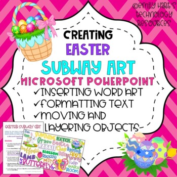 Preview of MICROSOFT POWERPOINT: EASTER SUBWAY ART Project Using Word Art & Design Elements
