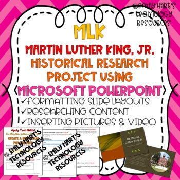 Preview of MICROSOFT POWERPOINT: Martin Luther King Jr. Historical Research Project