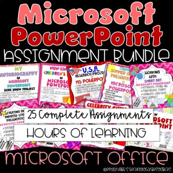 Preview of MICROSOFT POWERPOINT PROJECT BUNDLE // 25 ENGAGING COMPUTER LAB ASSIGNMENTS