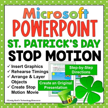 Preview of MICROSOFT POWERPOINT: ST. PATRICK'S DAY Stop Motion Presentation Shapes & Slides