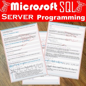 Preview of MICROSOFT SQL Complete Curriculum for computer Science and Programming.