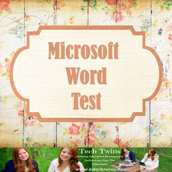Preview of MICROSOFT WORD TEST & Answer Key