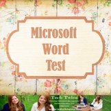 MICROSOFT WORD TEST & Answer Key