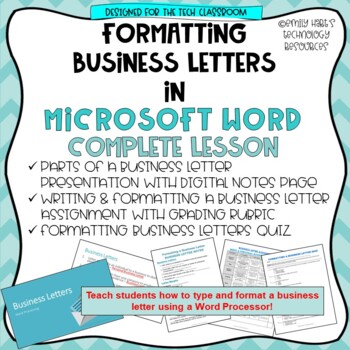Preview of MICROSOFT WORD // TYPING & FORMATTING BUSINESS LETTERS USING A WORD PROCESSOR