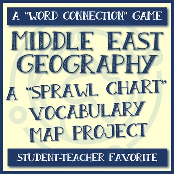 Preview of MIDDLE EAST CULTURE and GEOGRAPHY -- CREATIVE VOCABULARY CONNECTIONS MAP PROJECT