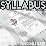 SYLLABUS TEMPLATE for MIDDLE & HIGH SCHOOL TEACHERS