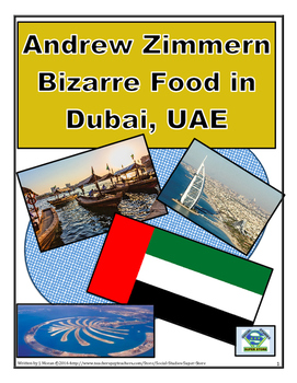 Preview of MIDDLE SCHOOL - Bizarre Foods in Dubai, UAE AND FREE MAP ACTIVITY!