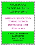 MIDDLE SCHOOL CCSS RI 6.1, 7.1, and 8.1: COMPUTER UNITS IN