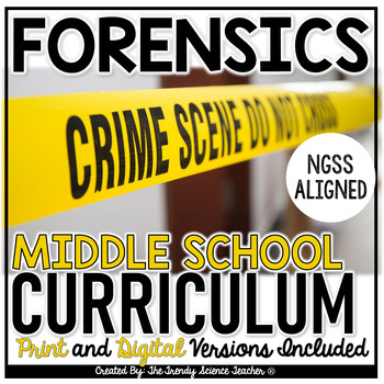 Preview of MIDDLE SCHOOL FORENSICS CURRICULUM- Print & Digital