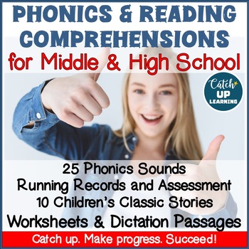 Preview of Middle School Reading Comprehension Phonics Intervention Older Students