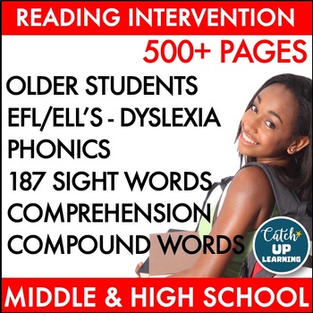 Preview of Phonics Reading Intervention RTI Dyslexia Struggling Older Readers EFL/ELL's