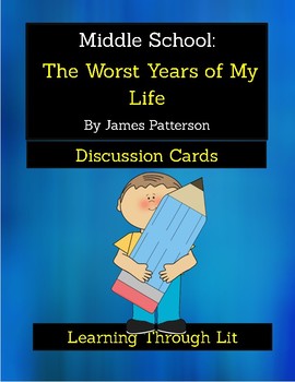 Preview of MIDDLE SCHOOL: THE WORST YEARS OF MY LIFE Discussion Cards PRINTABLE & SHAREABLE