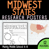 MIDWEST STATES Research Poster Set (12 states)