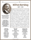 MILTON HERSHEY Biography Word Search Puzzle Worksheet Activity