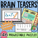 Brain Teasers Challenge Puzzles Bundle - Rebus, Word Games