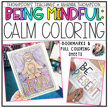 Preview of MINDFULNESS COLORING SHEETS | No Prep Printables