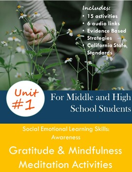 Preview of MINDFULNESS: Learning Journal -Book Bundle Unit 1 "Awareness" with videos