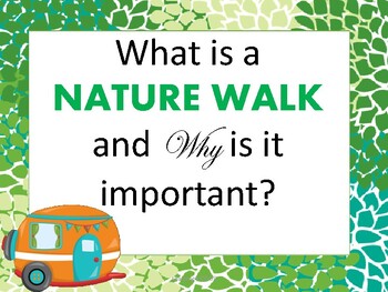 Preview of MINDFULNESS - NAture Walk powerpoint mini-lesson - Earth Day / Back to School