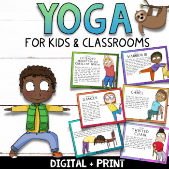 Preview of MINDFULNESS YOGA POSES: Brain Breaks for Classroom Management + Calm Corner