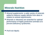 MINERAL NUTRITION