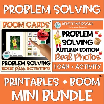 Preview of MINI BUNDLE Problem Solving Solutions BOOM Cards™️ + Printables Social Fall