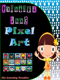 MINI COLORING BOOK- Pixel Art- Color by Number