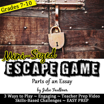 parts of an essay escape challenge