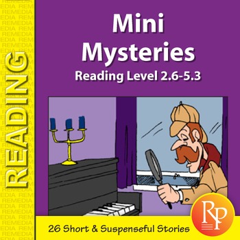 Preview of MINI MYSTERIES- Stories & Reading Comprehension Activities - No Prep Worksheets