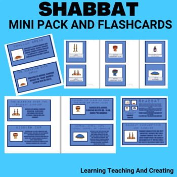Preview of MINI SHABBAT PACK -FLASHCARDS FOR KINDERGARTEN
