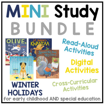 Preview of MINI Story Study BUNDLE | Winter Holiday Stories | Digital Thematic Units