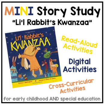 Preview of MINI Story Study | "Li'l Rabbit's Kwanzaa" | Digital Thematic Unit | ECE & SPED
