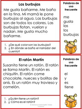 Mini Stories in Spanish | Mini Cuentos | Comprensión de Lectura by Sra  Tatiana