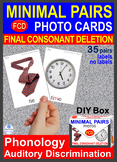 MINIMAL PAIRS Photo Flash Cards *Final Consonant Deletion*