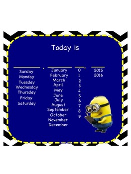 Preview of MINION Theme SMART Notebook Morning Calendar  2022-2023