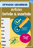 MINITEST SPANISH DEFINITE & UNDEFINITE ARTICLES | ALL LEVELS