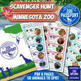 MINNESOTA ZOO Passport Printable Game - SCAVENGER HUNT - Z