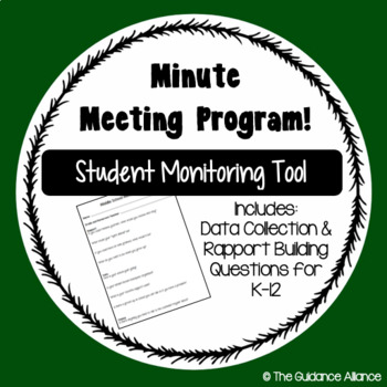 Preview of MINUTE MEETING PROGRAM! Data & Rapport/Relationship Building Versions (K-12)