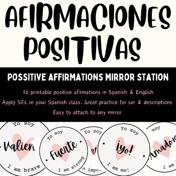 Preview of MIRROR positive self reflections-SPANISH
