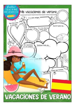Preview of MIS VACACIONES DE VERANO - Spanish creative writing worksheets - summer holidays