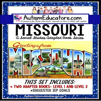 Preview of MISSOURI State Symbols ADAPTED BOOK for Special Education and Autism