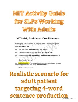Preview of MIT Therapy Guide For SLPs (4-word Sentence Production)
