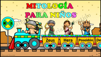 Preview of MITOLOGÍA GRIEGA PARA NIÑOS - PPTX Interactivo (Material Mitológico Divertido)