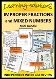 MIXED NUMBERS and IMPROPER FRACTIONS Mini Bundle - Workshe