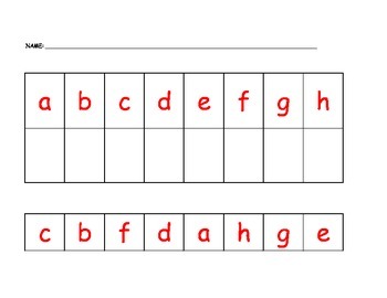 MIXED UP alphabet letters cut glue ESL hands on sequencing capital ...