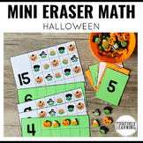 Mini Eraser Math for Halloween Hands-On Centers and Task Boxes