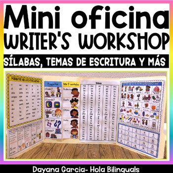Preview of Mini Oficina- Writer's workshop mini office {SPANISH}